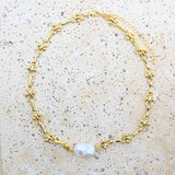 Delight Gold Pearl Necklace