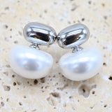 Signature Silver Pearl Earrings