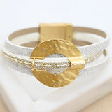 Diana Leather Cuff - Moondust