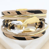 Diana Leather Cuff - Tiger