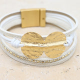 Diana Leather Cuff - Moonrise