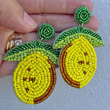 Lemon Drop Beaded Earrings