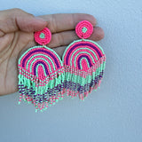 Macrame Art Beaded Earrings