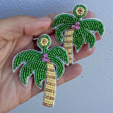 Tropic Palm Beaded Earrings