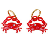 Red Crab Earrings