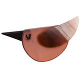 Tweet Brown Acrylic Brooch