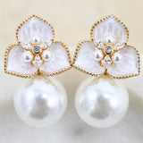 Trinity Pearl Drop Stud