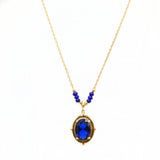 Ryann Gem Necklace Blue