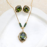 Ryann Gem Necklace Green