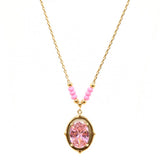 Ryann Gem Necklace Pink