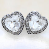 Crystal Love Heart Silver