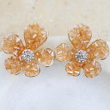 Wonder Bloom Orange Flower Earrings