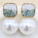 Crystal Drop Blue Earrings