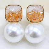 Crystal Drop Orange Earrings