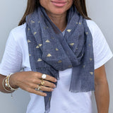 Blue Bee Scarf