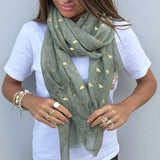 Sage Bee Scarf