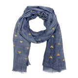 Blue Bee Scarf