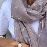 Lilac Bee Scarf