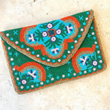 Flower Mexican Beaded Clutch