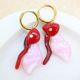 Pink Coral Earrings