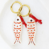Red Fish Earrings