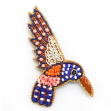 Beaded Hummingbird Brooch