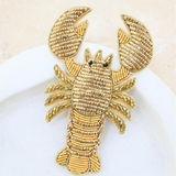 Gold Lobster Brooch