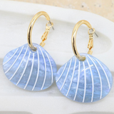 Lyra Blue Shell Earrings