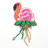 Beaded Flamingo Brooch