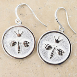 Queen Bee Earrings Silver