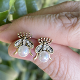 Milly Gold Bee Stud Earrings