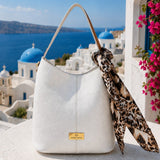 Scarf Tote - White